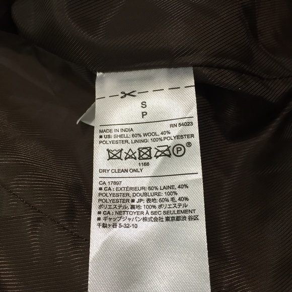 Banana Republic Long Wool Blend Overcoat Jacket Men’s S Tan Brown - Picture 9 of 10